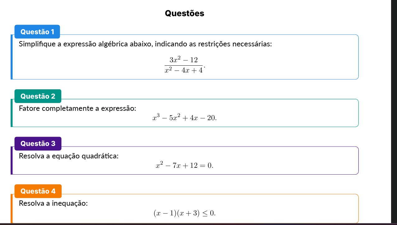 Questões da Lista 00